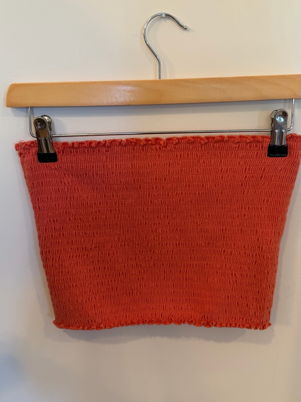 Hollister Smocked tube top -‎ Coral Orange